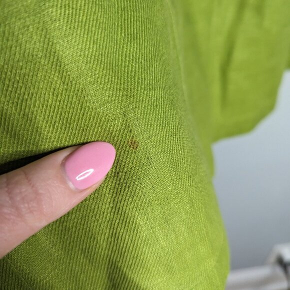 Lafayette 148 100% Linen Women's Size 4 Oversized Green Blazer Jacket Blouse - Picture 6 of 6